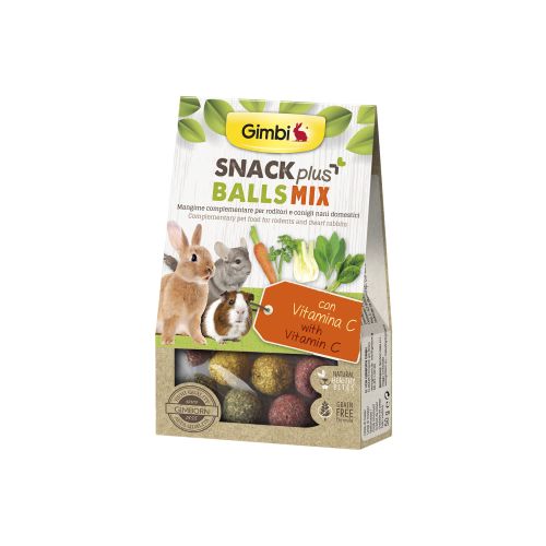 Gimborn Gimbi Snack plus Balls Mix Poslastica za glodavce i patuljaste kuniće, 50 g slika 1