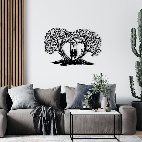 Love Black Decorative Metal Wall Accessory slika 2