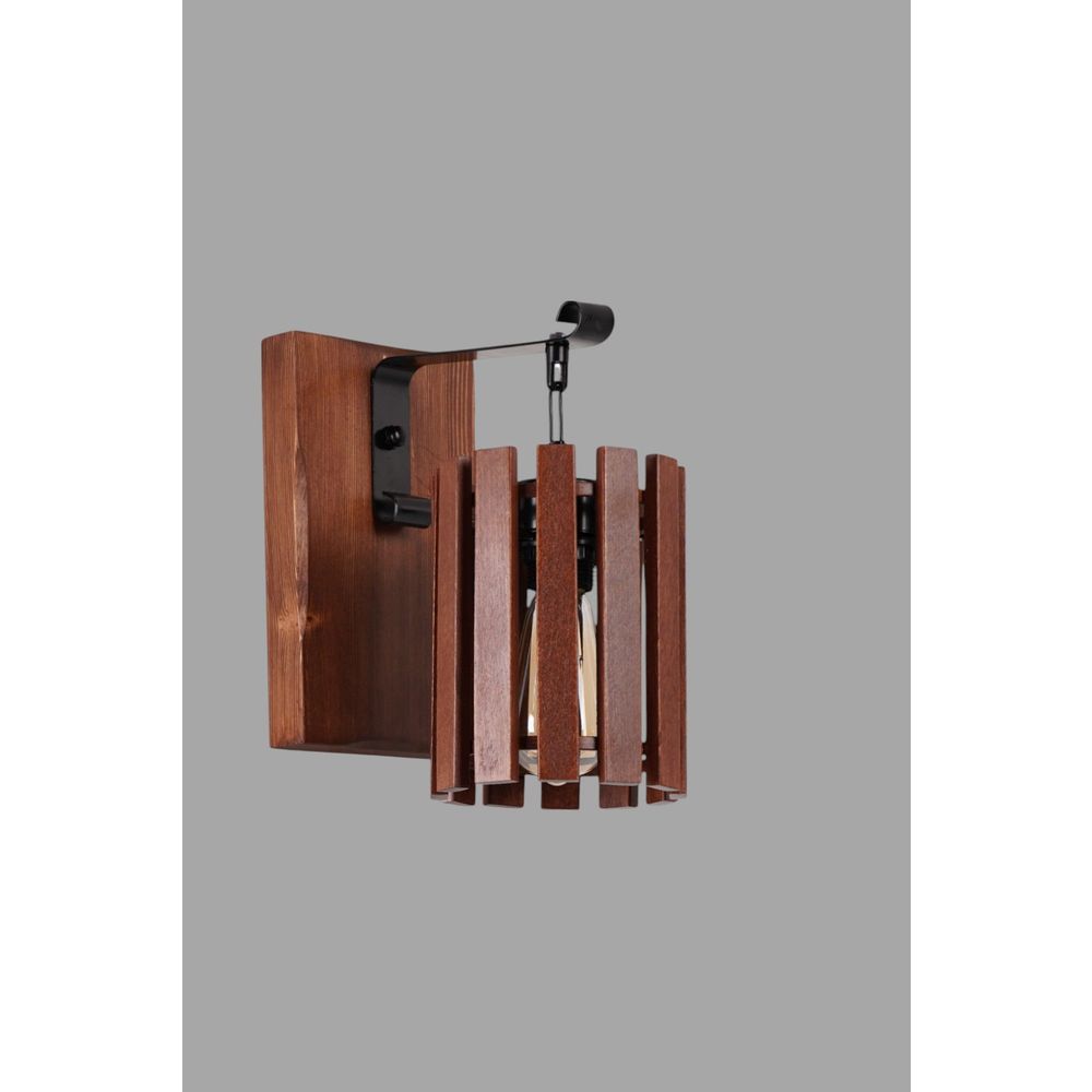 Opviq Zidna lampa 042, orah, crna slika 3