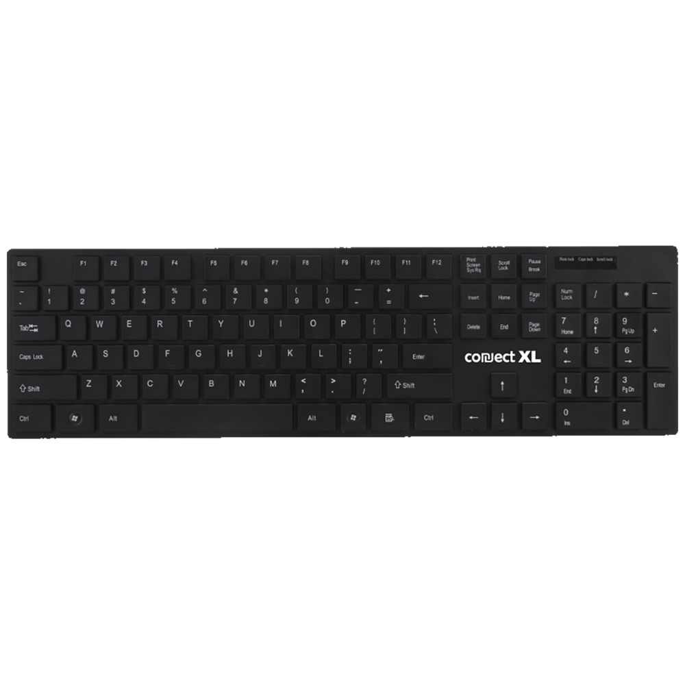 Connect XL Tastatura sa multimedijalnim tipkama, USB, SLIM, crna boja - CXL-K300 slika 1
