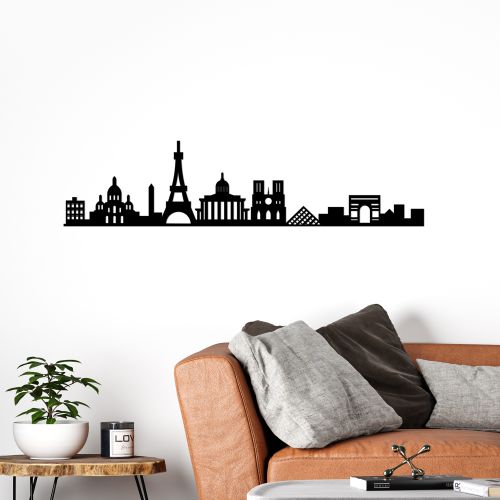 Wallity Metalna zidna dekoracija, Paris Skyline slika 3