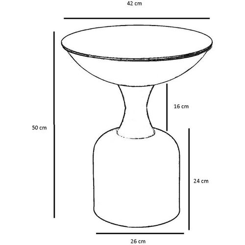 1008-2 Gold Side Table slika 6