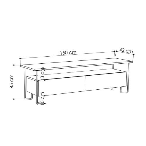 TV komoda Hanah Home Cornea - Antracit slika 4