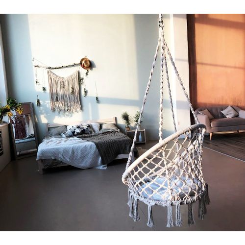 Viseća stolica boho nest swing ecru GL078 slika 15