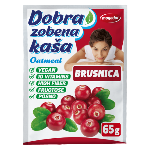 Dobra zobena kaša 65g brusnica                    slika 1