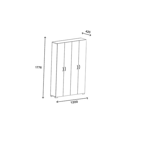Feraye Garderober sa 4 Vrata - Atlantic Pine slika 5
