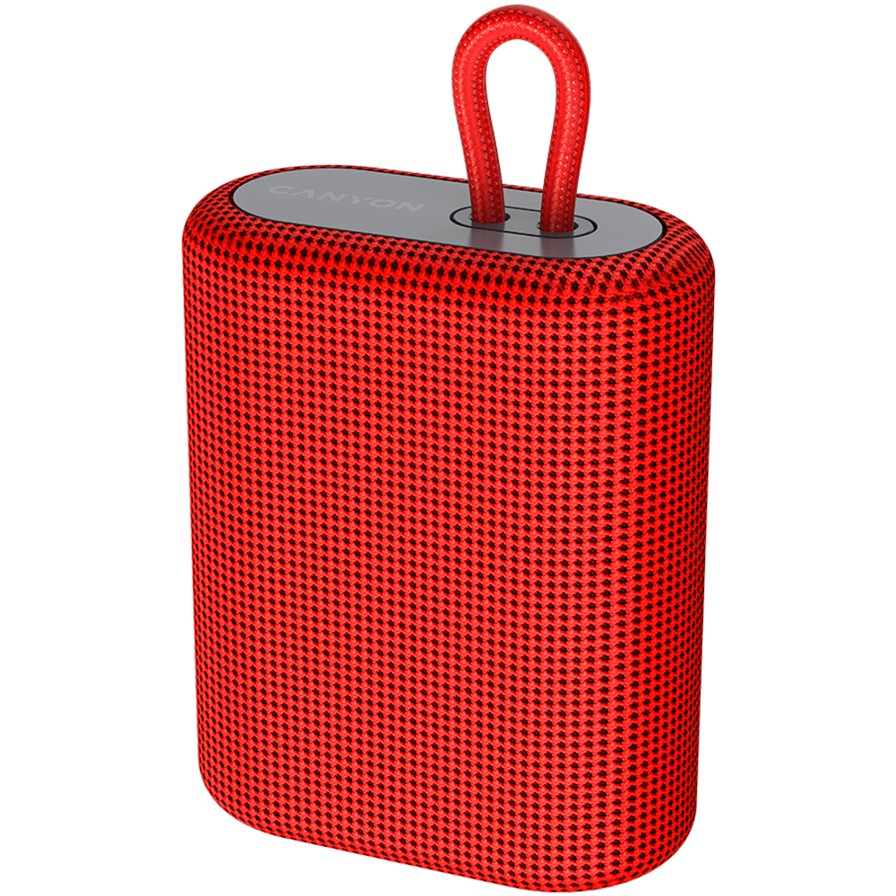 CANYON BSP-4, Bluetooth zvučnik, BT V5.0, BLUETRUM AB5365A, podrška za TF karticu, Type-C USB port, 1200mAh polimer baterija, Crvena slika 2