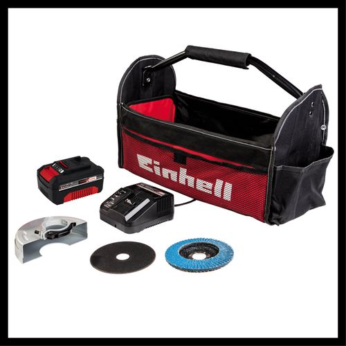 Einhell Akumulatorska ugaona brusilica kit TE-AG 18/115 Li (1x4,0Ah) slika 6