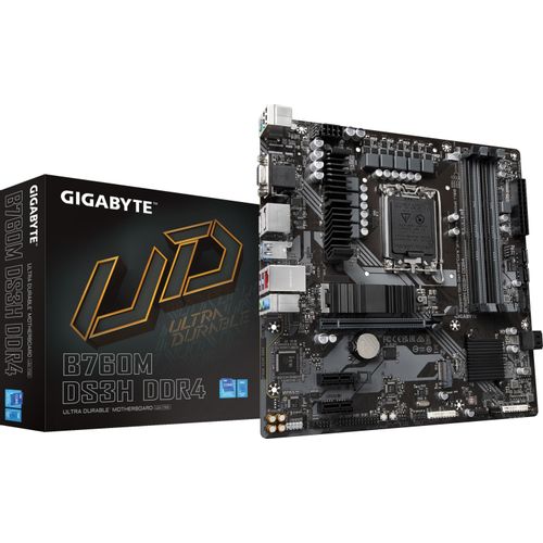 GIGABYTE B760M DS3H DDR4 Matična ploča - mATX, LGA1700, 4 x DDR4 DIMM slika 1