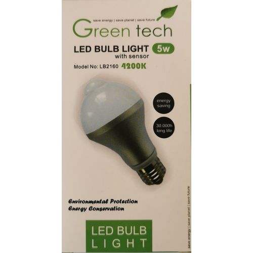 Green Tech Žarulja sa senzorom 5W, 4200K, E27 slika 2