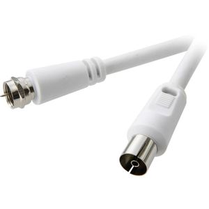 SpeaKa Professional SAT, antene priključni kabel [1x F-muški konektor - 1x 75 Ω antenski ženski konektor] 3.00 m 90 dB  bijela