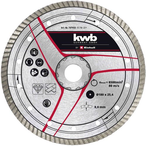 EINHELL Dijamantna rezna ploča turbo 180x25.4 mm, za TC-TC 800 slika 1