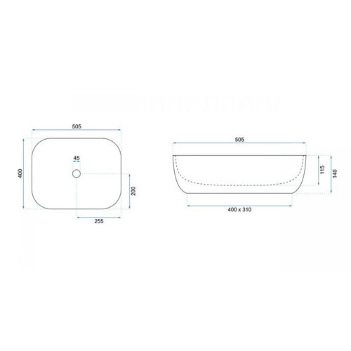 REA Umivaonik Countertop Slim slika 5