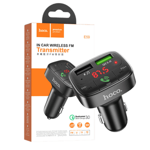 hoco. FM modulator, Bluetooth, 12/24V, 2 x USB, microSD, PD 18W - E59 Promise