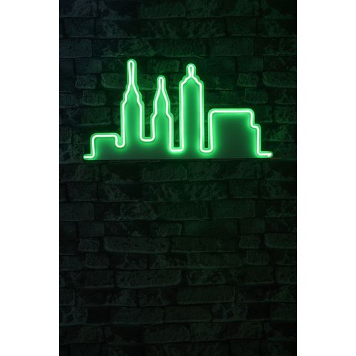 Wallity Ukrasna plastična LED rasvjeta, City Skyline - Green slika 2