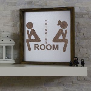 Dekorativna Slika KZM030 Brown White u Okviru od MDF-a