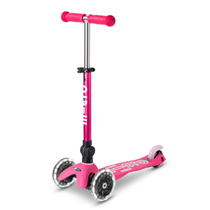 Micro Romobil Mini Deluxe Sklopivi LED, Roze