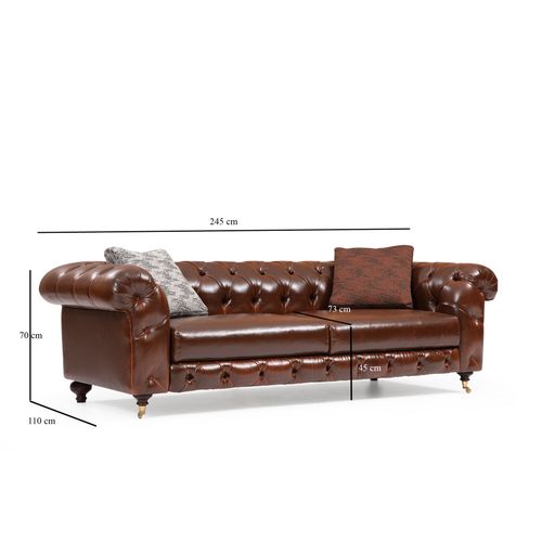 Atelier Del Sofa Trosjed COSTA smeđi, Costa 3K - Brown slika 9