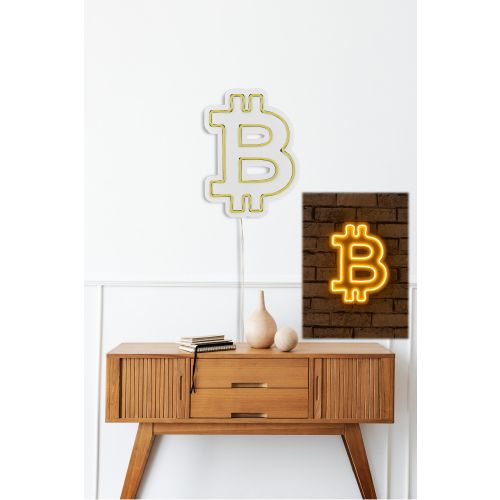 Wallity Ukrasna plastična LED rasvjeta, Bitcoin - Yellow slika 13