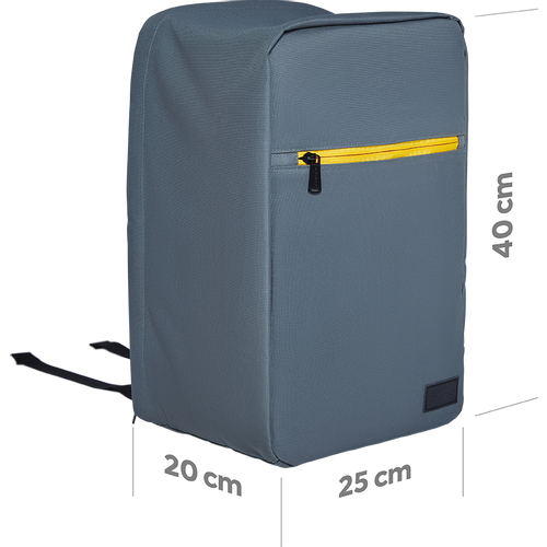 Cabin size backpack for 15.6" laptop, Polyester, Gray slika 1