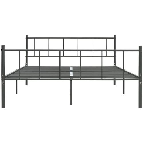 Okvir za krevet sivi metalni 200 x 200 cm slika 15