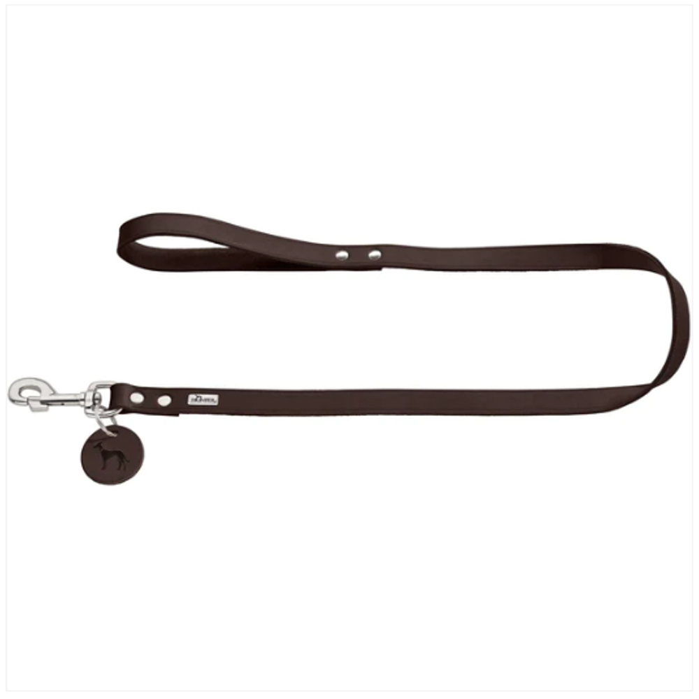 Hunter vodilica za pse 13 mm/110 cm, koža tamnosmeđa slika 1
