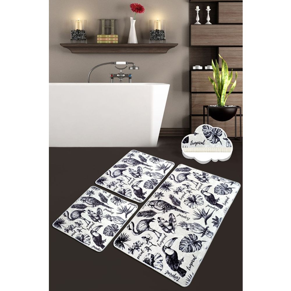 Set višebojnih kupatilskih prostirki Lorı (3 komada) slika 1