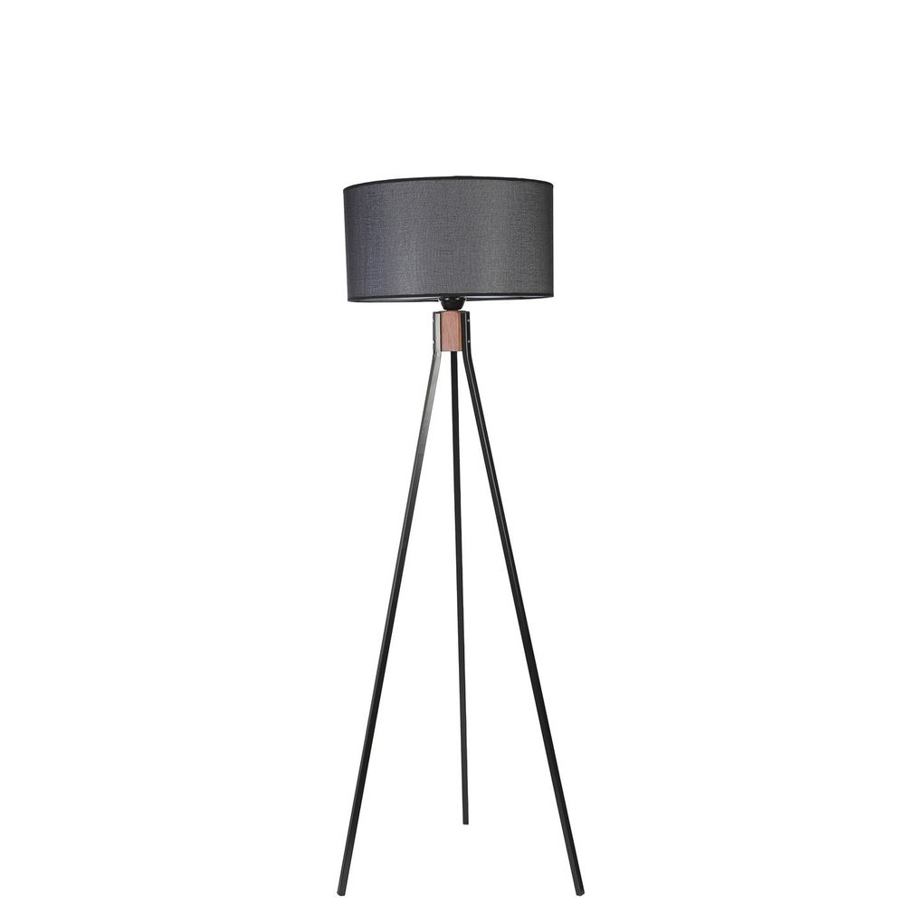 Fısco Tripod Crni Lambader sa Abajurima od Hasira slika 3