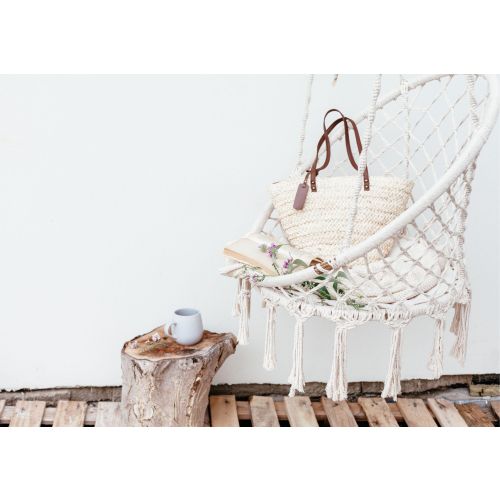 Viseća stolica boho nest swing ecru GL078 slika 17