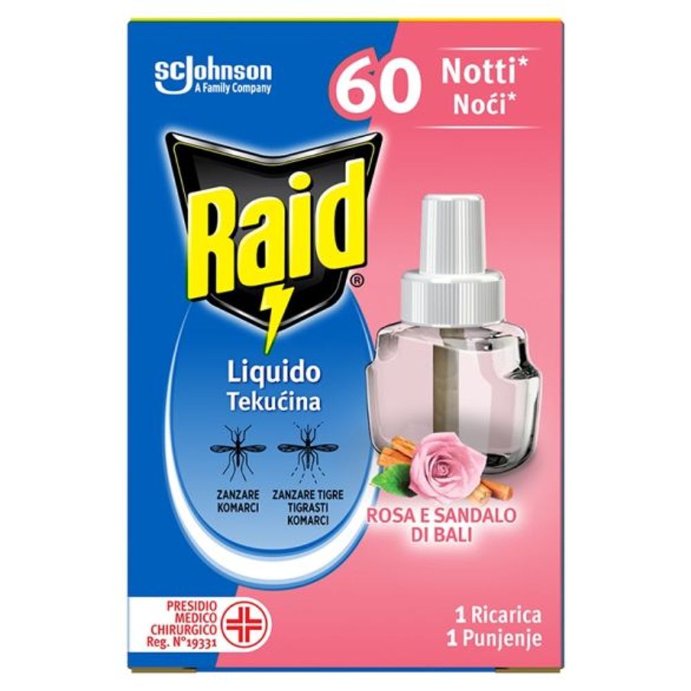 Raid Tekućina Za Električni Aparatić 60 Noći-Rosa& Sandalo slika 1