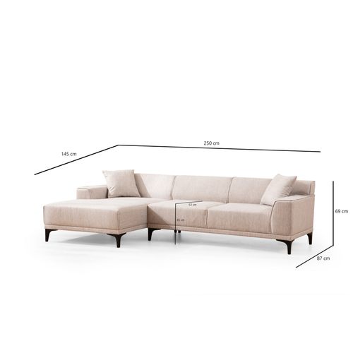 Atelier Del Sofa Kutna garnitura, Bijela, Petra L Corner - White slika 8