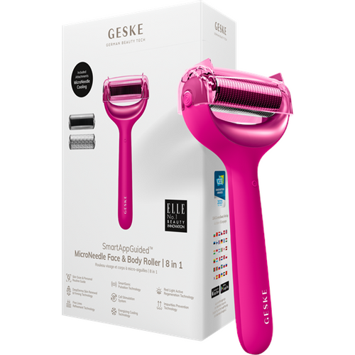 MicroNeedle Face & Body Roller GESKE | 8 in 1 , magenta slika 1