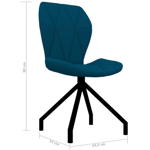 Blagovaonske stolice od umjetne kože 6 kom plave slika 31