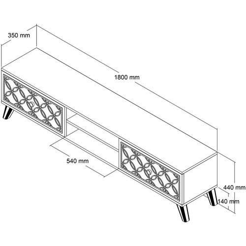 Class - Walnut, White Walnut
White TV Stand slika 5