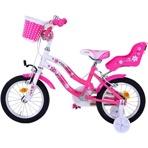 Dječji bicikl s dvije ručne kočnice Volare Lovely 14" roza-bijeli slika 8