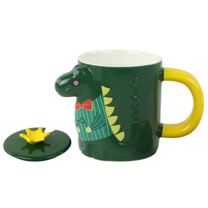 Zelena šalica za čaj dinosaur 400ml