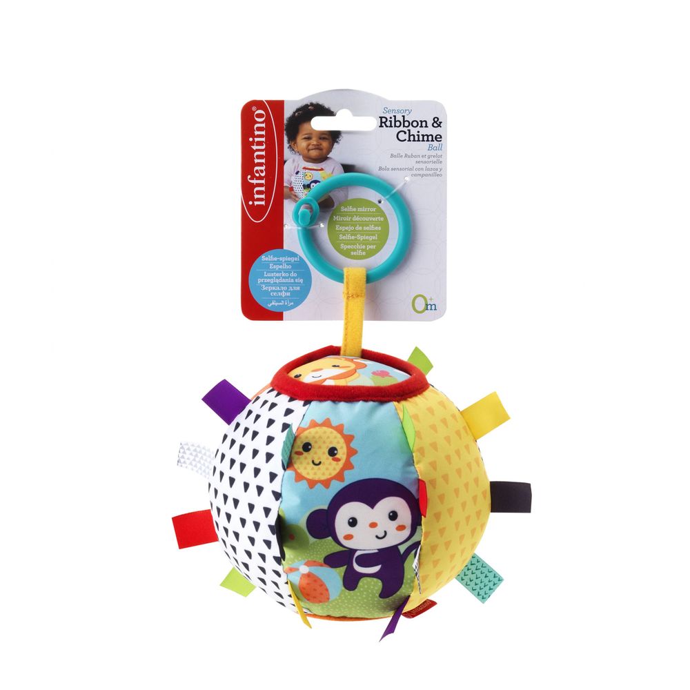 Infantino 315109 Baby senzorna igračka Ribbon & Chime - Lopta slika 3