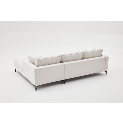 Atelier Del Sofa Kutna garnitura, Krem Crno, Berlin Right - Cream, Black slika 5