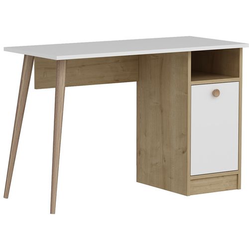 Woody Fashion Studijski stol, Cannas -  White, Sapphire Oak slika 6