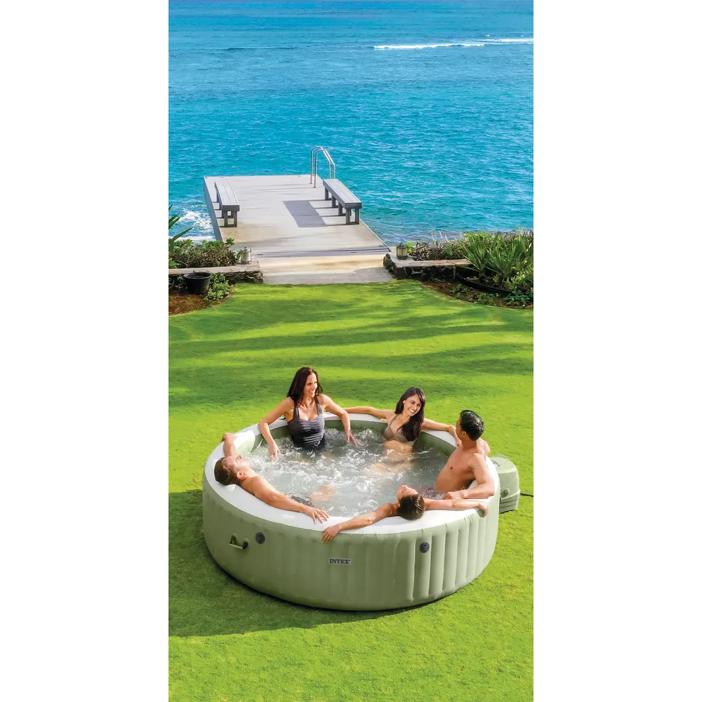 Intex hidromasažni bazen 236x236x71 cm, okrugli zeleni 28412NP slika 7