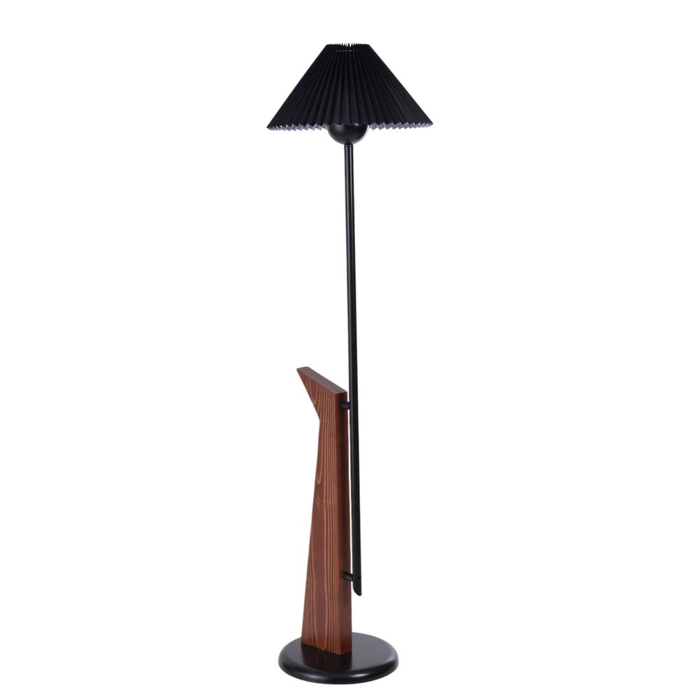 Opviq Podna lampa 715, crna, orah slika 2