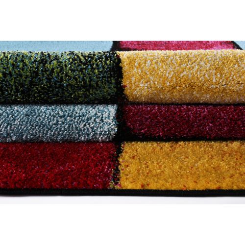 TANKI Tepih Renkli Kare Multicolor Carpet (140 x 200) slika 6
