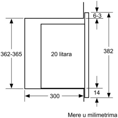 Bosch BFL523MS0 Ugradna Mikrotalasna, 20 L — Bazzar.rs