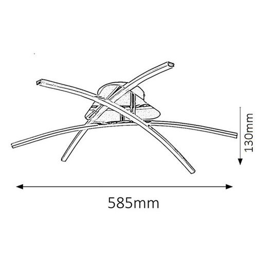 Rabalux Alexis plafonska lampa LED 3x7W hrom Moderna rasveta slika 6