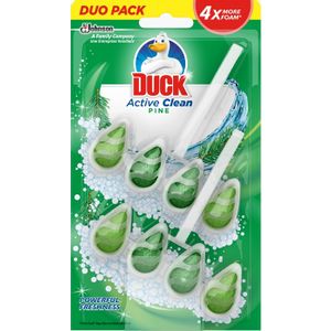 Duck® Active Clean osvježivač za WC školjku duplo pakiranje miris pine 2x38,6g