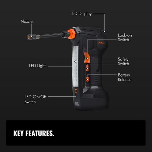 VonHaus 12V digitalni naduvavač guma s mjeračem tlaka slika 5