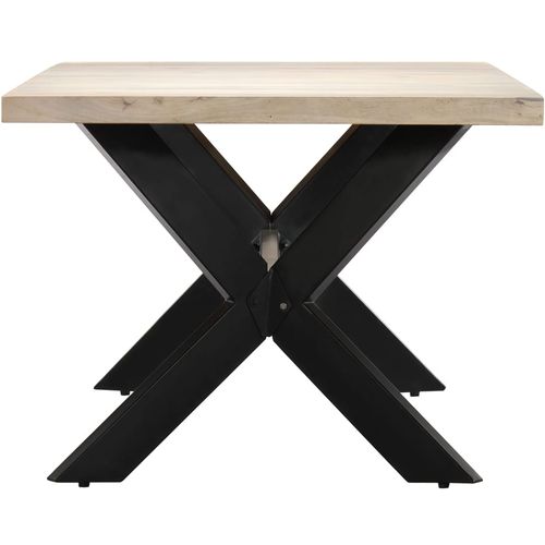 Blagovaonski stol od izbijeljenog drva manga 140 x 70 x 75 cm slika 43