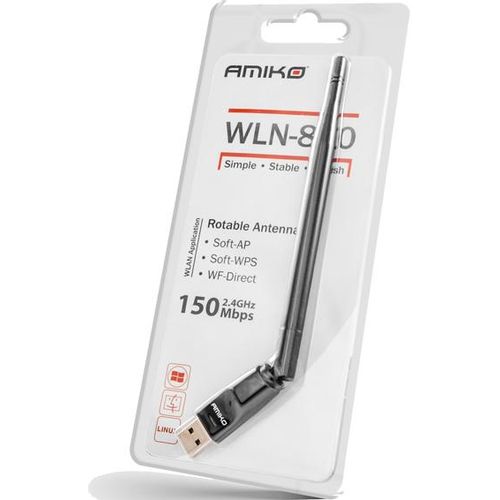 Amiko Wi-Fi mrežna kartica, USB, 2.4 GHz, 150 Mbps - WLN-870 slika 3