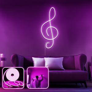 Music - Medium - Pink Dekorativno LED osvetljenje za zid