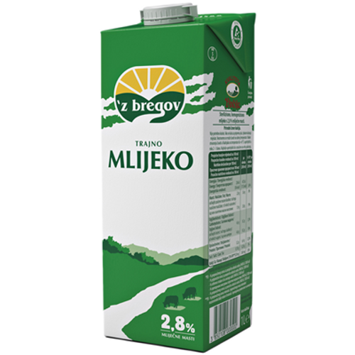 Z'bregov trajno mlijeko 2,8% 1l slika 1